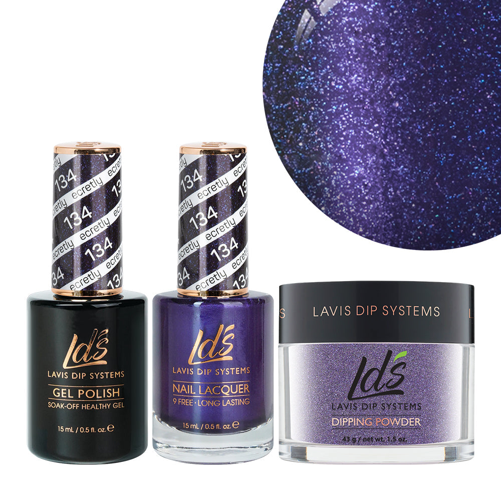 LDS 3 in 1 - 134 Secretly - Dip (1.5oz), Gel & Lacquer Matching