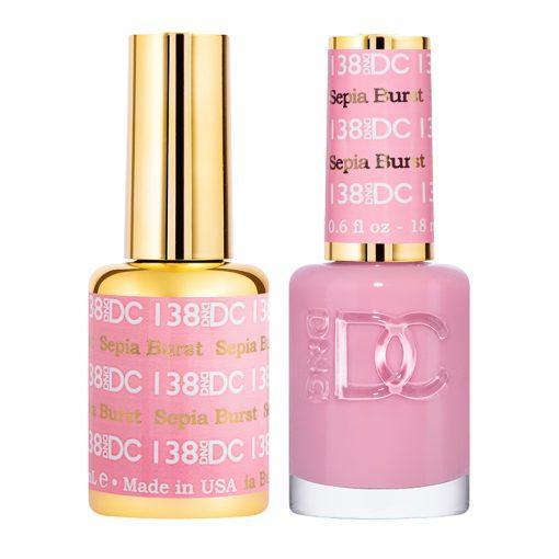 DND DC Gel Nail Polish Duo - 138 Pink Colors - Sepia Burnt