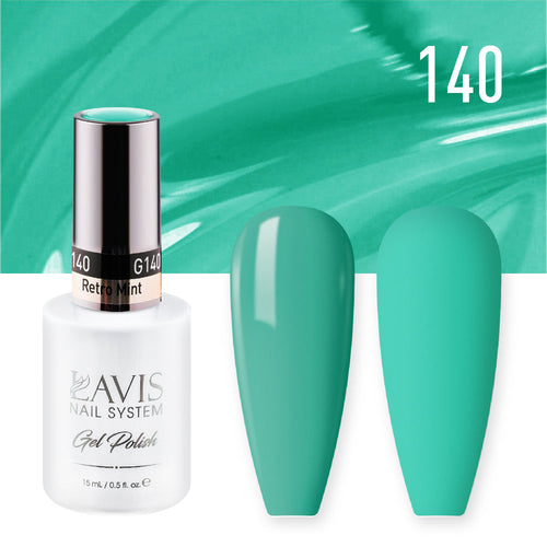 Lavis Gel Nail Polish Duo - 140 Teal Colors - Retro Mint
