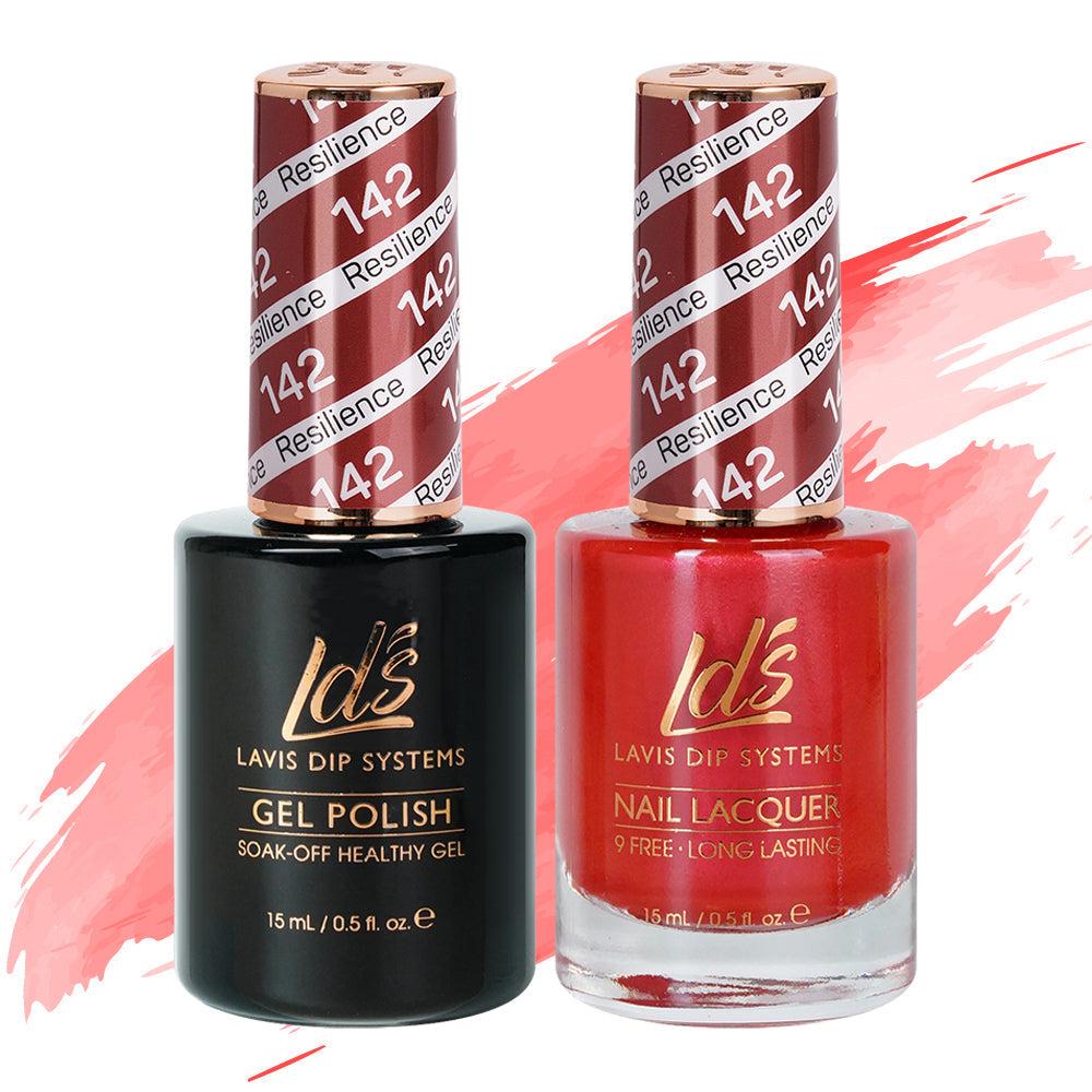 LDS 142 Resilience - LDS Healthy Gel Polish & Matching Nail Lacquer Duo Set - 0.5oz