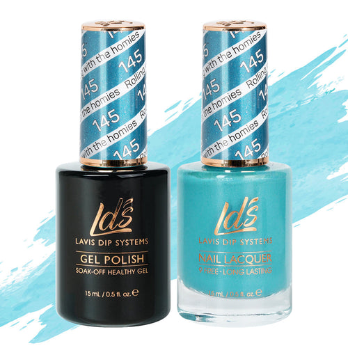 LDS 145 Rolling With The Homies - LDS Healthy Gel Polish & Matching Nail Lacquer Duo Set - 0.5oz