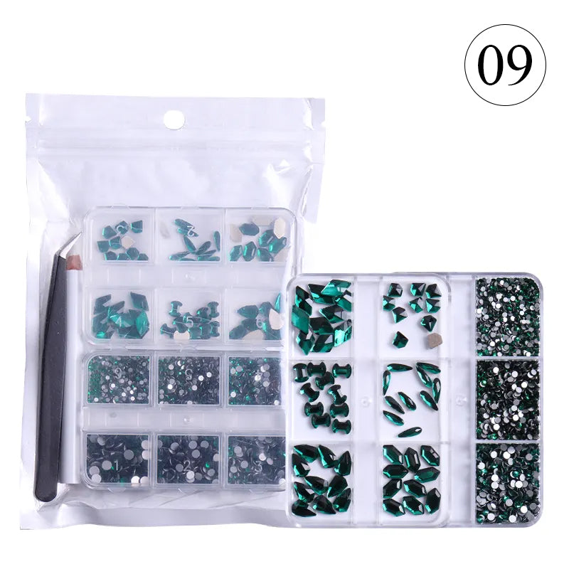 2 Set Of 6 Grids Rhinestone 09