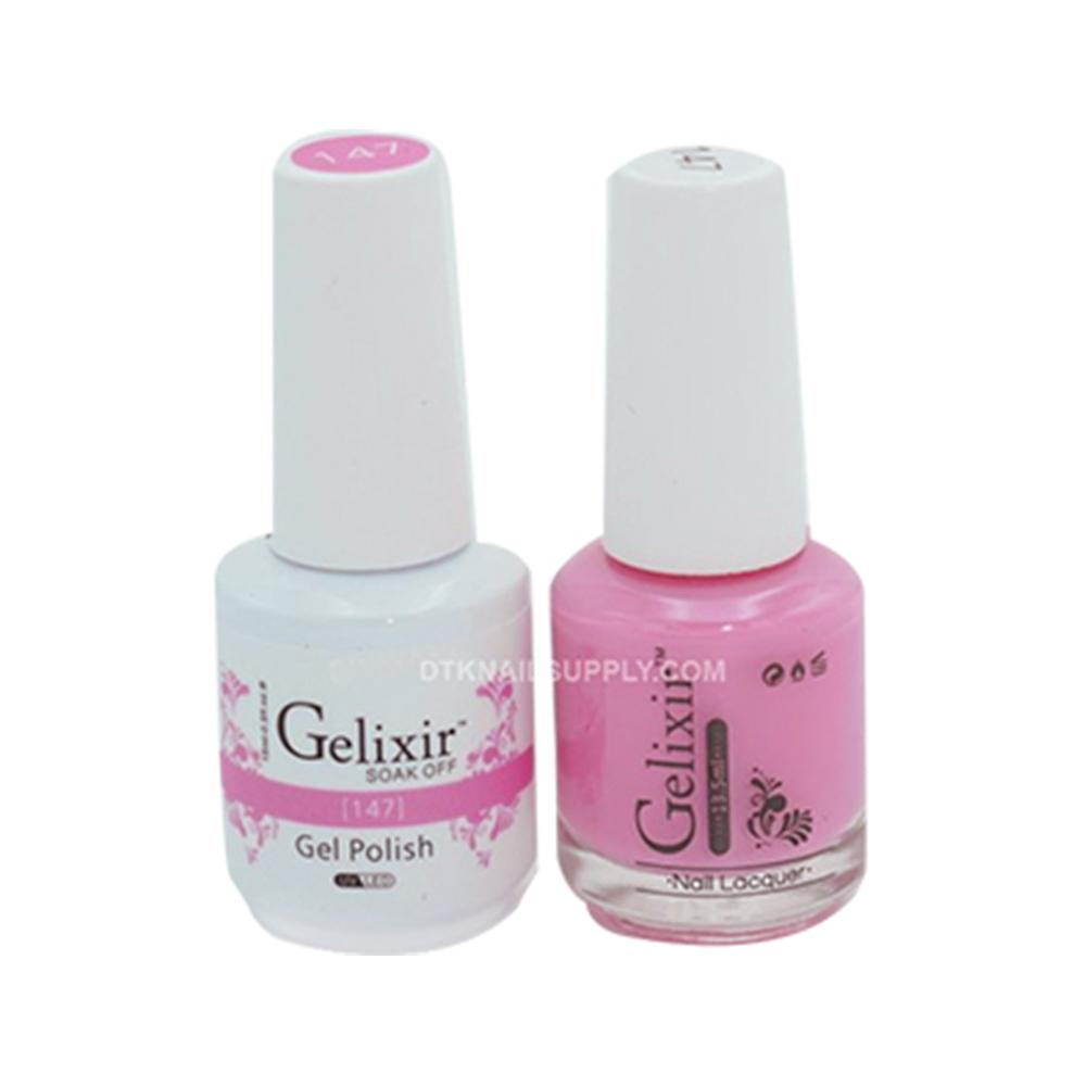  Gelixir Gel Nail Polish Duo - 147 Pink Colors by Gelixir sold by DTK Nail Supply