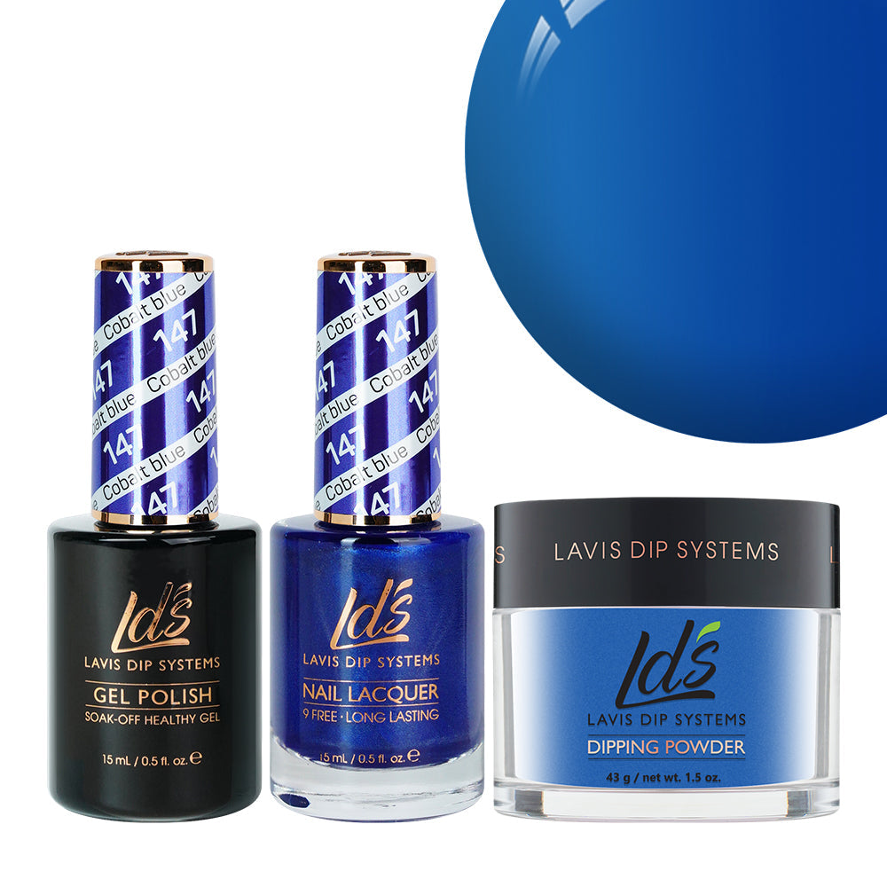 LDS 3 in 1 - 147 Cobalt Blue - Dip (1.5oz), Gel & Lacquer Matching