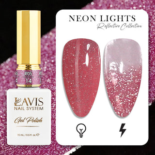 LAVIS Reflective R05 - Set 48 Colors - Gel Polish 0.5 oz