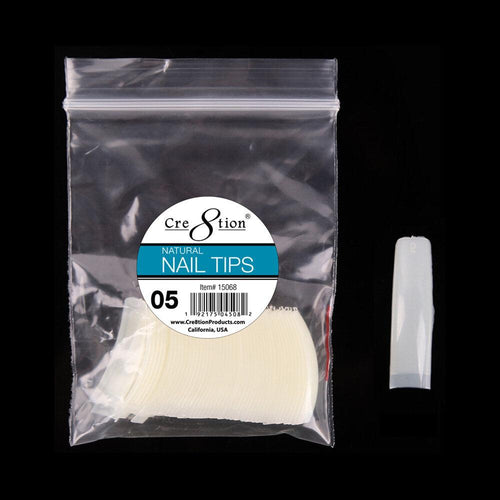  Cre8tion Nail Tips - 15068 - Natural Size 05: 50pcs/bag by Cre8tion sold by DTK Nail Supply