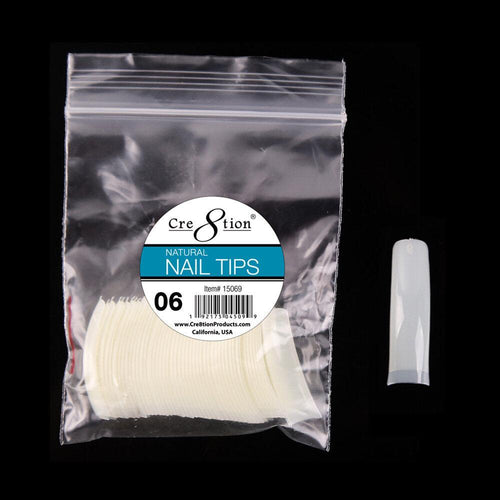  Cre8tion Nail Tips - 15069 - Natural Size 06: 50pcs/bag by Cre8tion sold by DTK Nail Supply