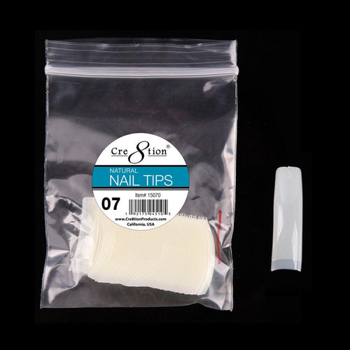  Cre8tion Nail Tips - 15070 - Natural Size 07: 50pcs/bag by Cre8tion sold by DTK Nail Supply