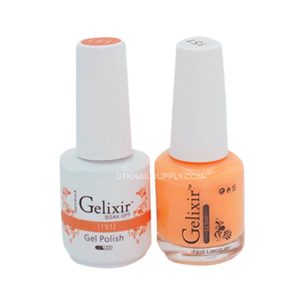  Gelixir Gel Nail Polish Duo - 151 Orange Colors by Gelixir sold by DTK Nail Supply