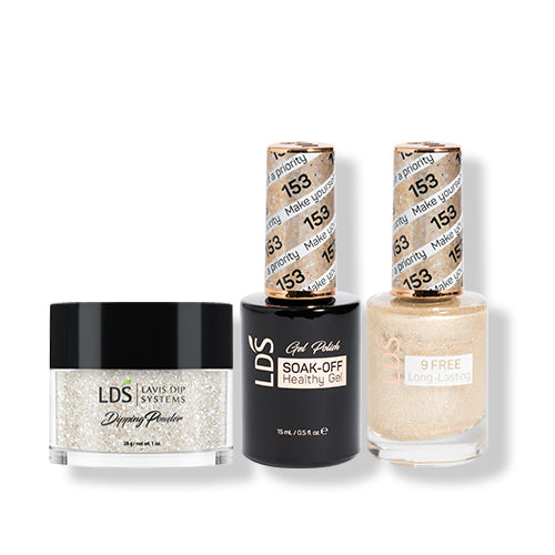 LDS 3 in 1 - 153 Make Yourself A Priority - Dip (1oz), Gel & Lacquer Matching