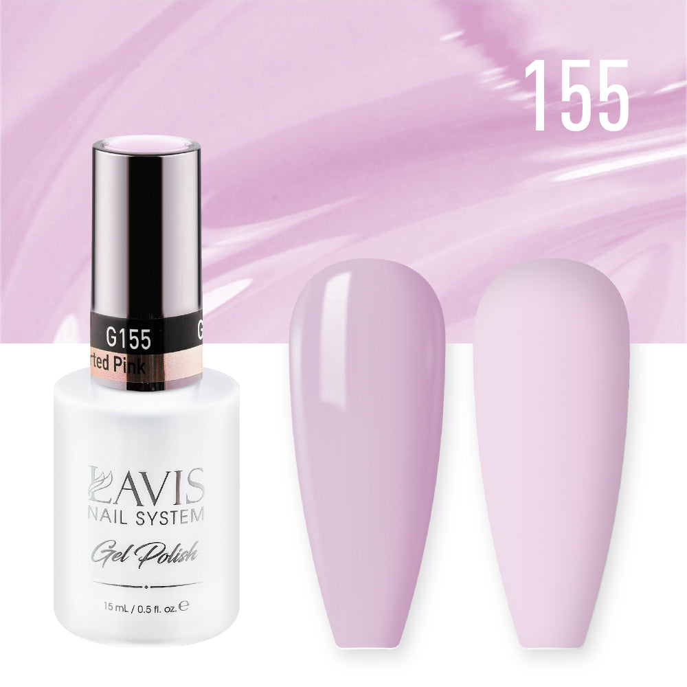 LAVIS 155 Lighthearted Pink - Gel Polish & Matching Nail Lacquer Duo Set - 0.5oz