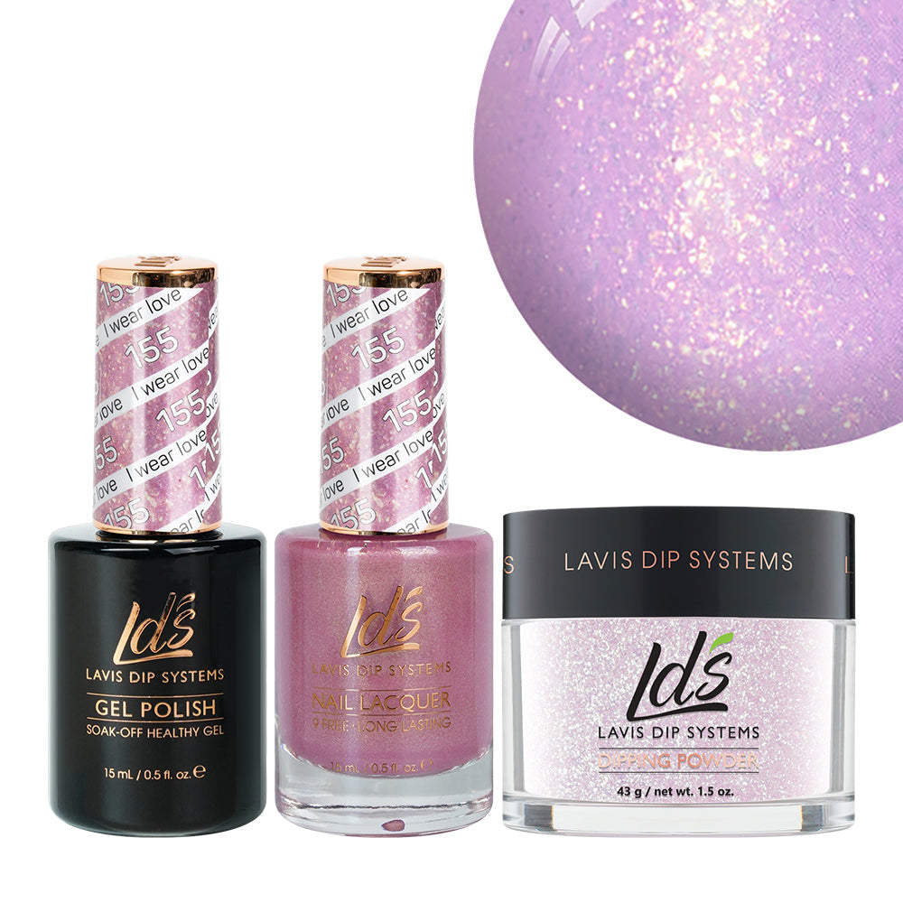 LDS 3 in 1 - 155 I Wear Love - Dip (1.5oz), Gel & Lacquer Matching