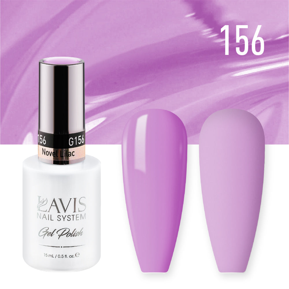 LAVIS 156 Novel Lilac - Gel Polish & Matching Nail Lacquer Duo Set - 0.5oz