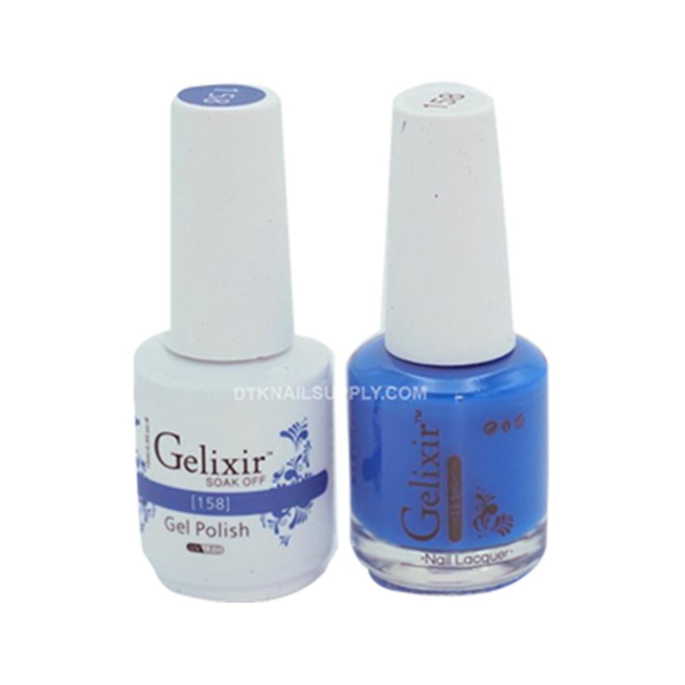  Gelixir Gel Nail Polish Duo - 158 Blue Colors by Gelixir sold by DTK Nail Supply