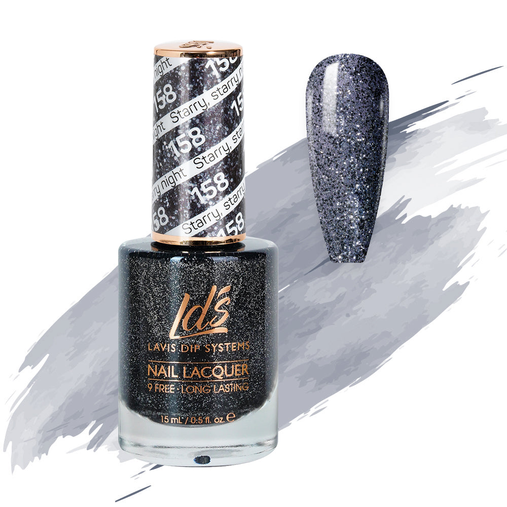LDS 158 Starry, Starry Night - LDS Healthy Nail Lacquer 0.5oz