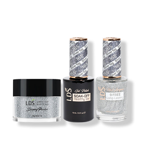 LDS 3 in 1 - 165 Silver Fog - Dip (1oz), Gel & Lacquer Matching