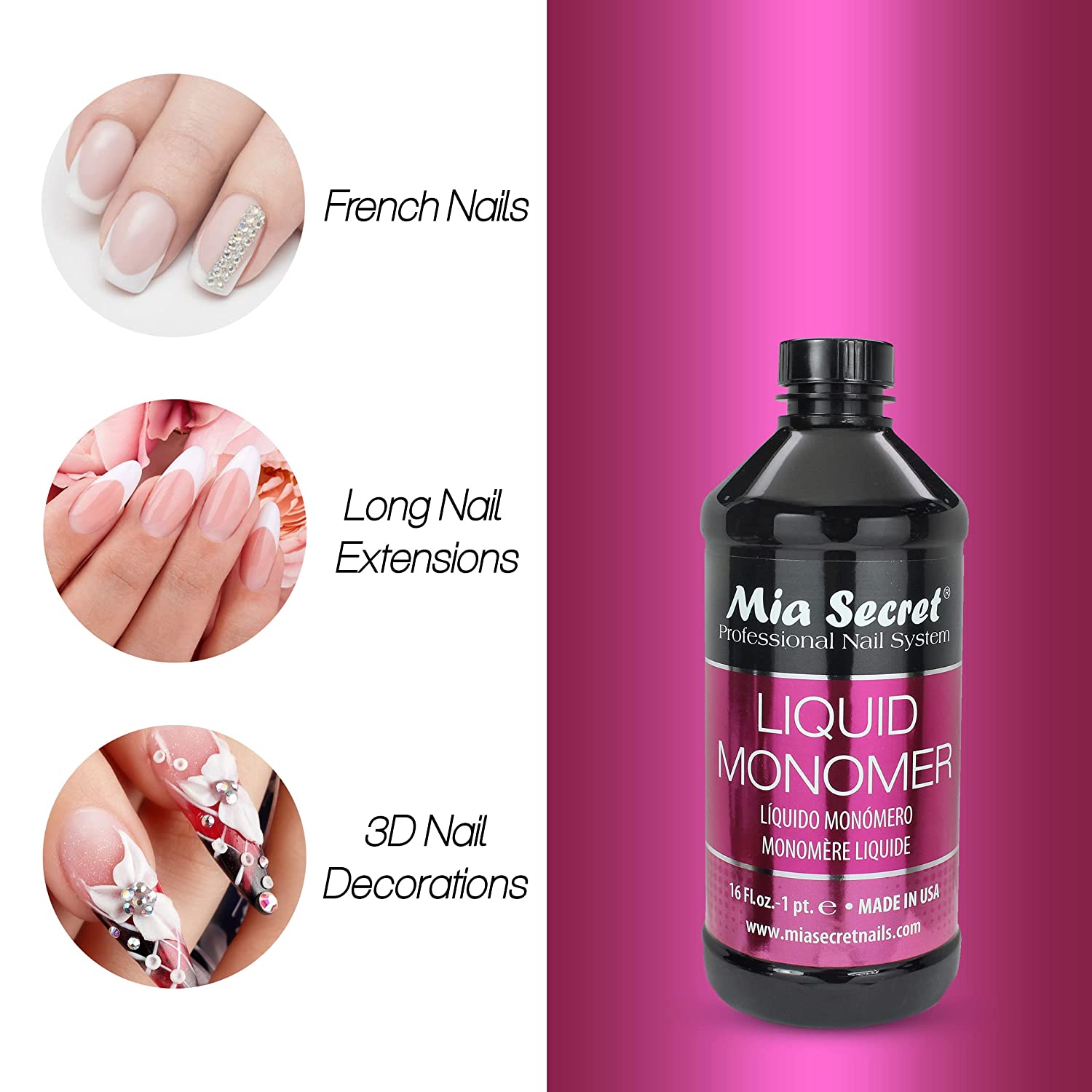  Mia Secret Liquid Monomer - 16oz by Mia Secret sold by DTK Nail Supply