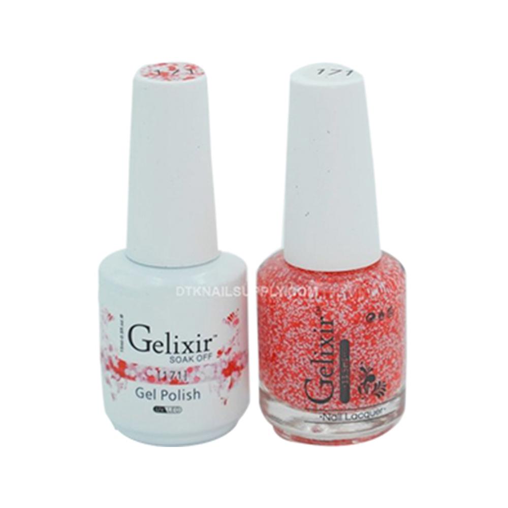  Gelixir Gel Nail Polish Duo - 171 Glitter Multi Colors by Gelixir sold by DTK Nail Supply