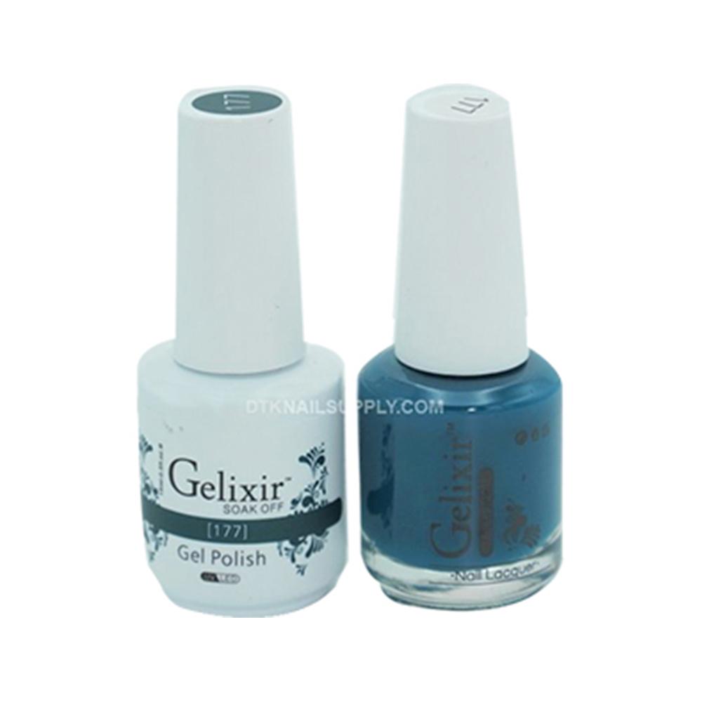  Gelixir Gel Nail Polish Duo - 177 Green Colors by Gelixir sold by DTK Nail Supply