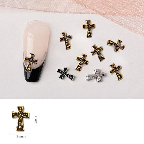 #17A Mixed Retro Nail Charms - Gold
