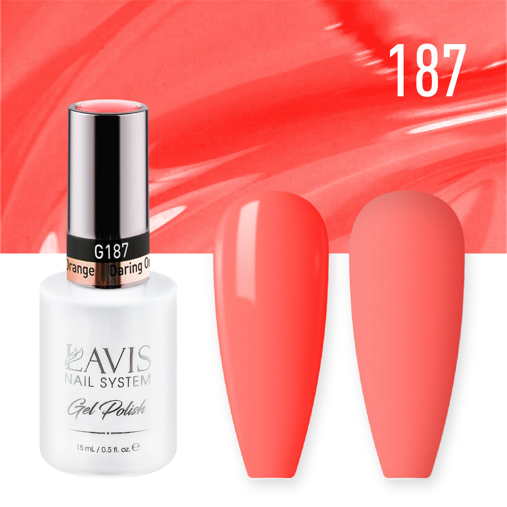 LAVIS 187 Daring Orange - Nail Lacquer 0.5 oz