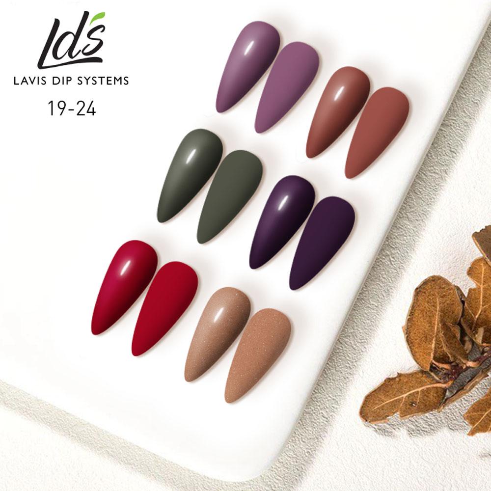 LDS Healthy Nail Lacquer  Set (6 colors): 019 to 024
