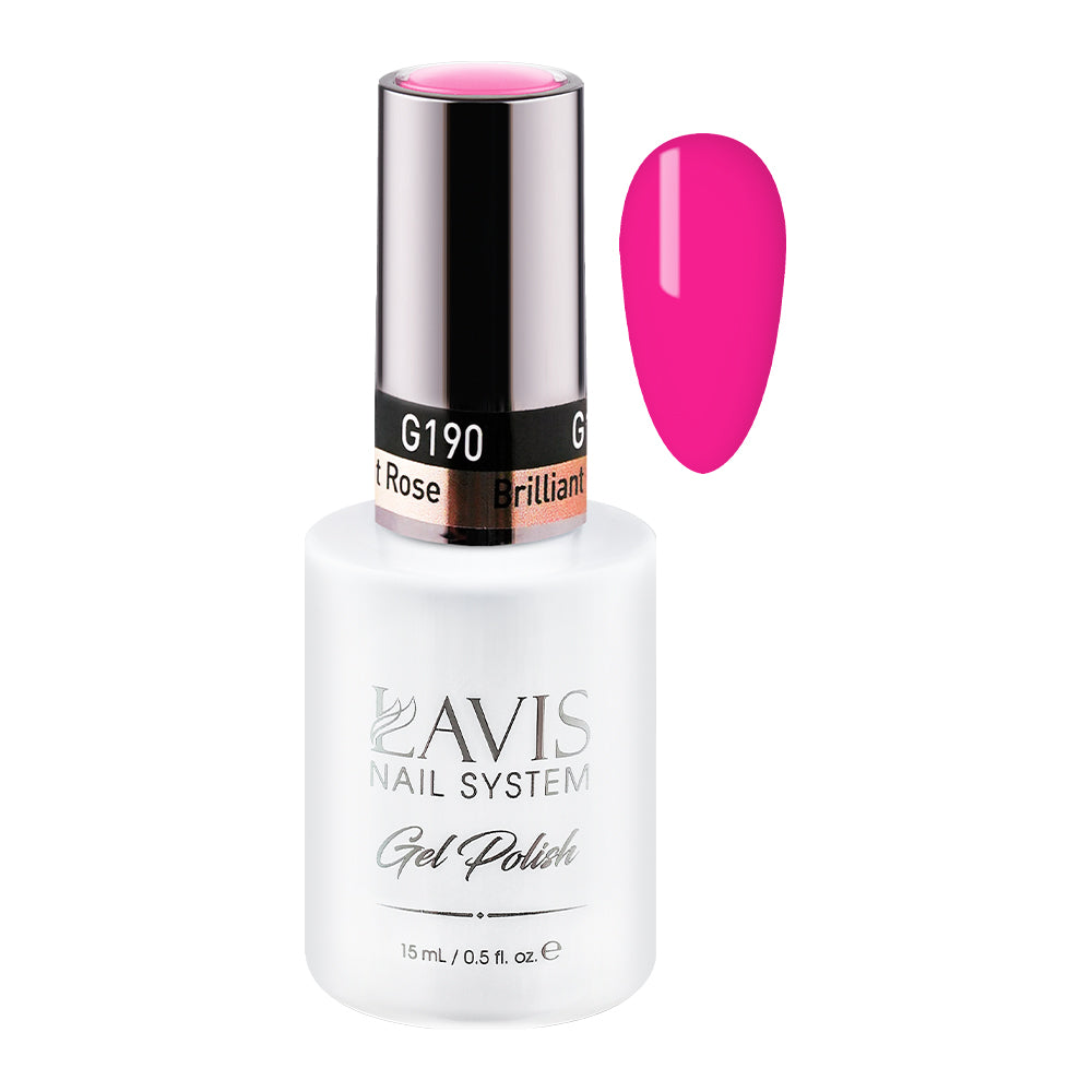 LAVIS 190 Brilliant Rose - Gel Polish 0.5oz