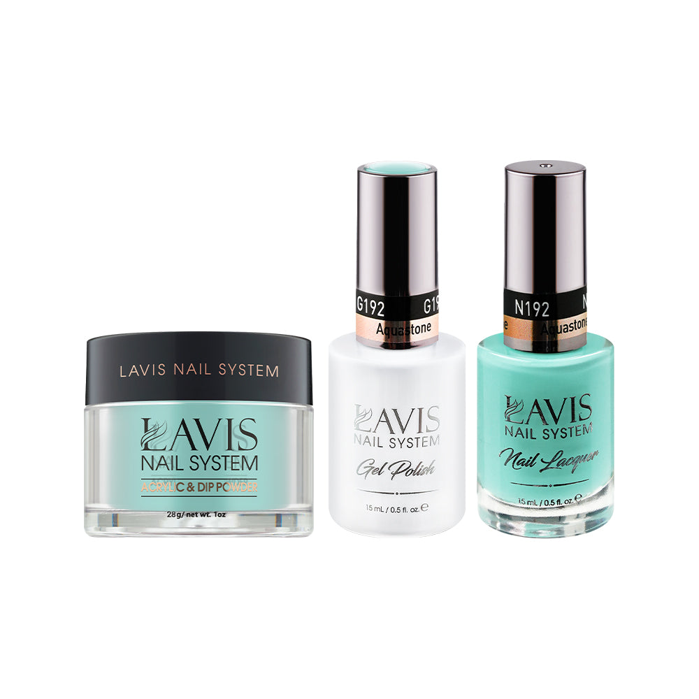 LAVIS 3 in 1 - 192 Aquastone - Acrylic & Dip Powder (1oz), Gel & Lacquer