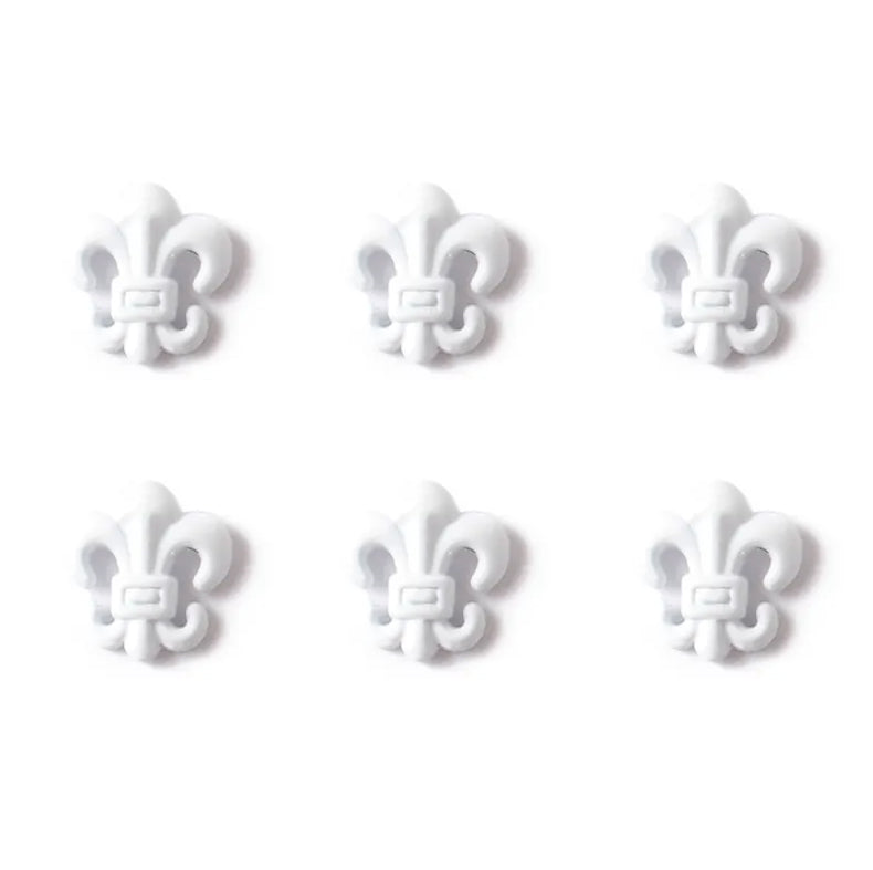 #193-198 2PCS White Matte Nail Charm Medieval