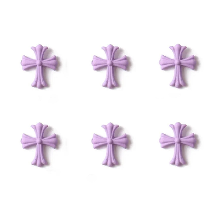 #233-238 2PCS Purple Matte Nail Charm Medieval