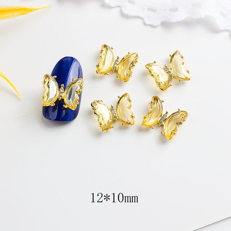 LX2 Glass Butterfly Nail Charm