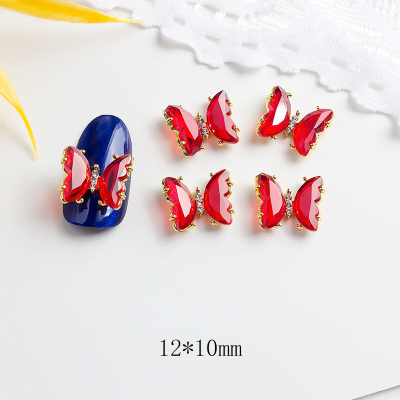 LX2 Glass Butterfly Nail Charm