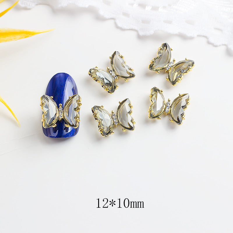 LX2 Glass Butterfly Nail Charm