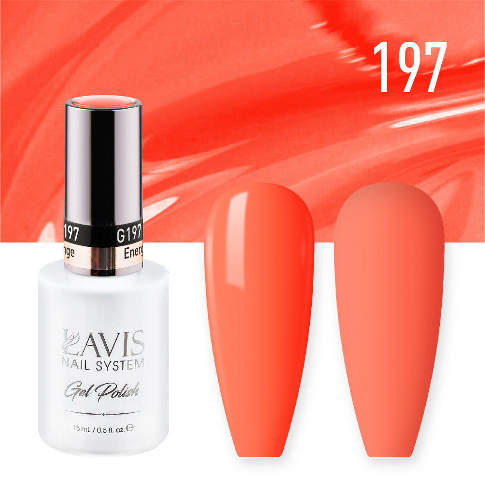 LAVIS 197 Energetic Orange - Nail Lacquer 0.5 oz
