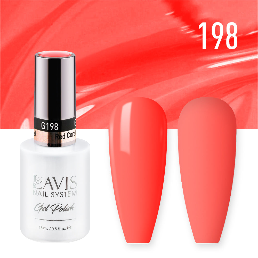 LAVIS 198 Red Coral - Nail Lacquer 0.5 oz