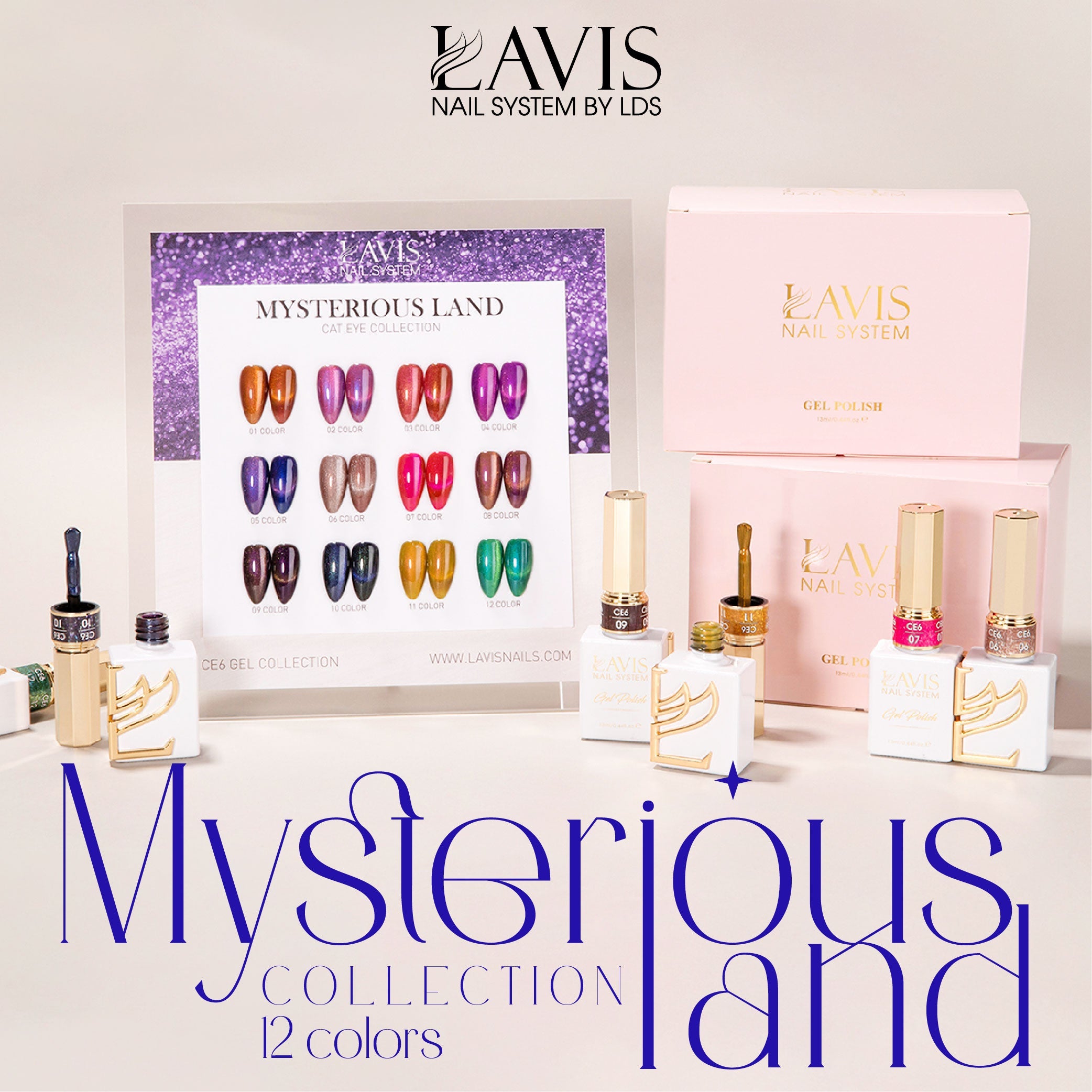 LAVIS Cat Eyes CE6 - 01 - Gel Polish 0.5 oz - Mysterious Land Collection