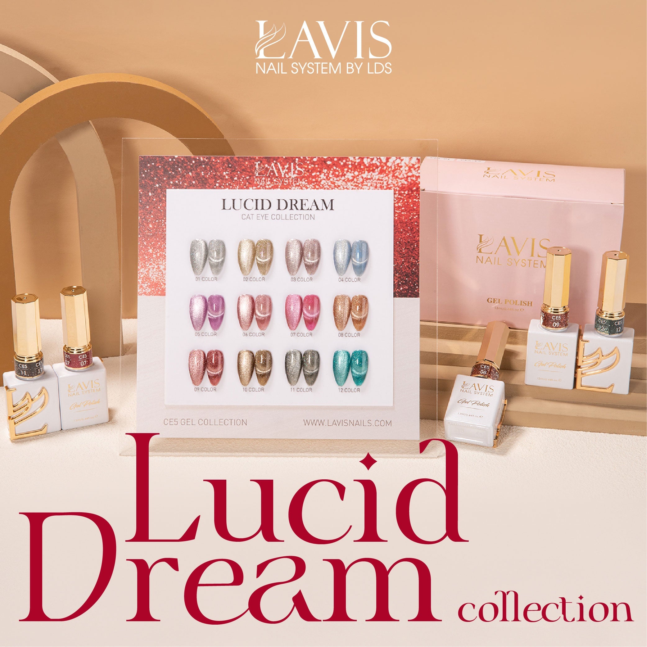 LAVIS Cat Eyes CE5 - Gel Polish 0.5 oz - Lucid Dream Collection