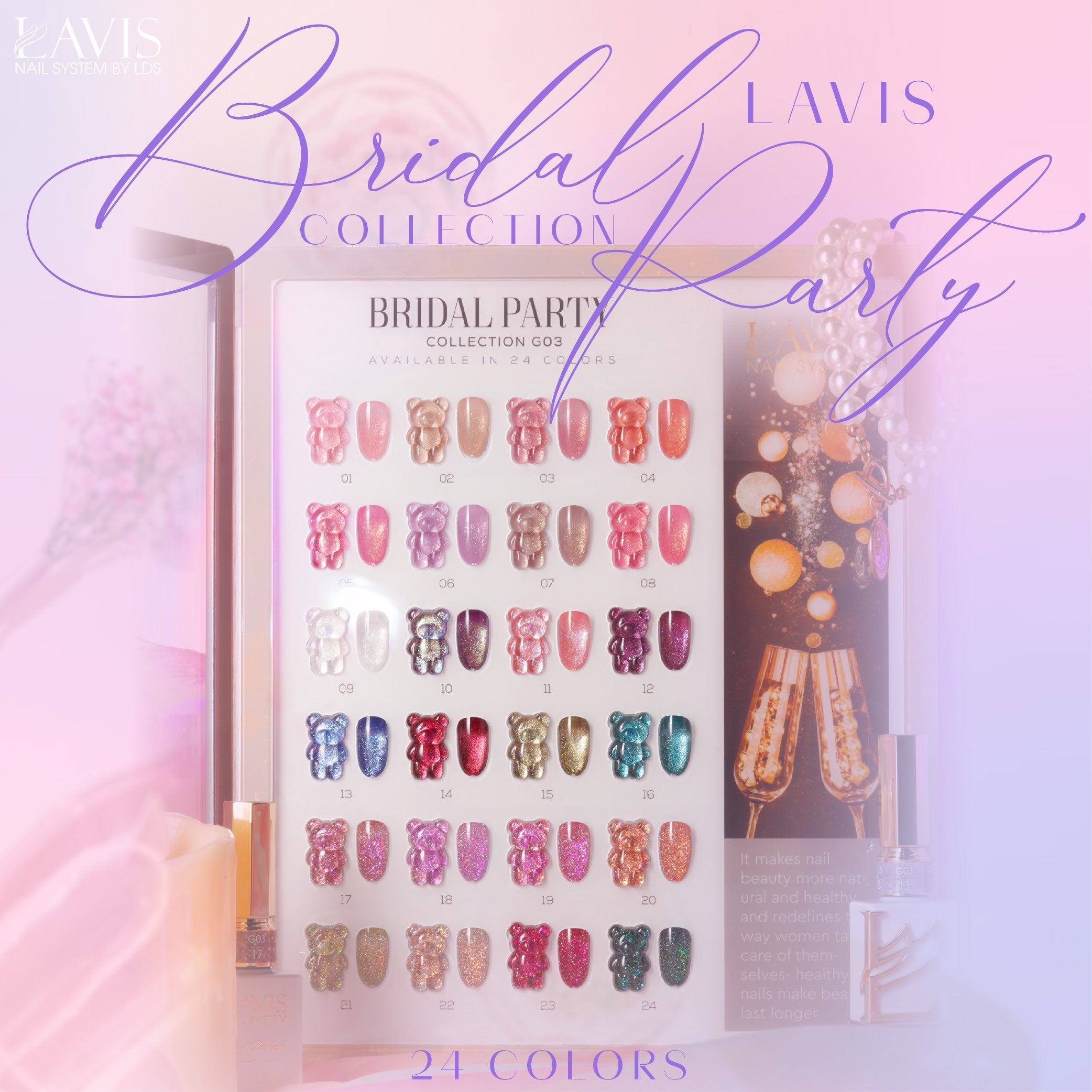 LAVIS 22 (G03-ver2) - Gel Polish 0.5 oz - Bridal Party Glitter Collection