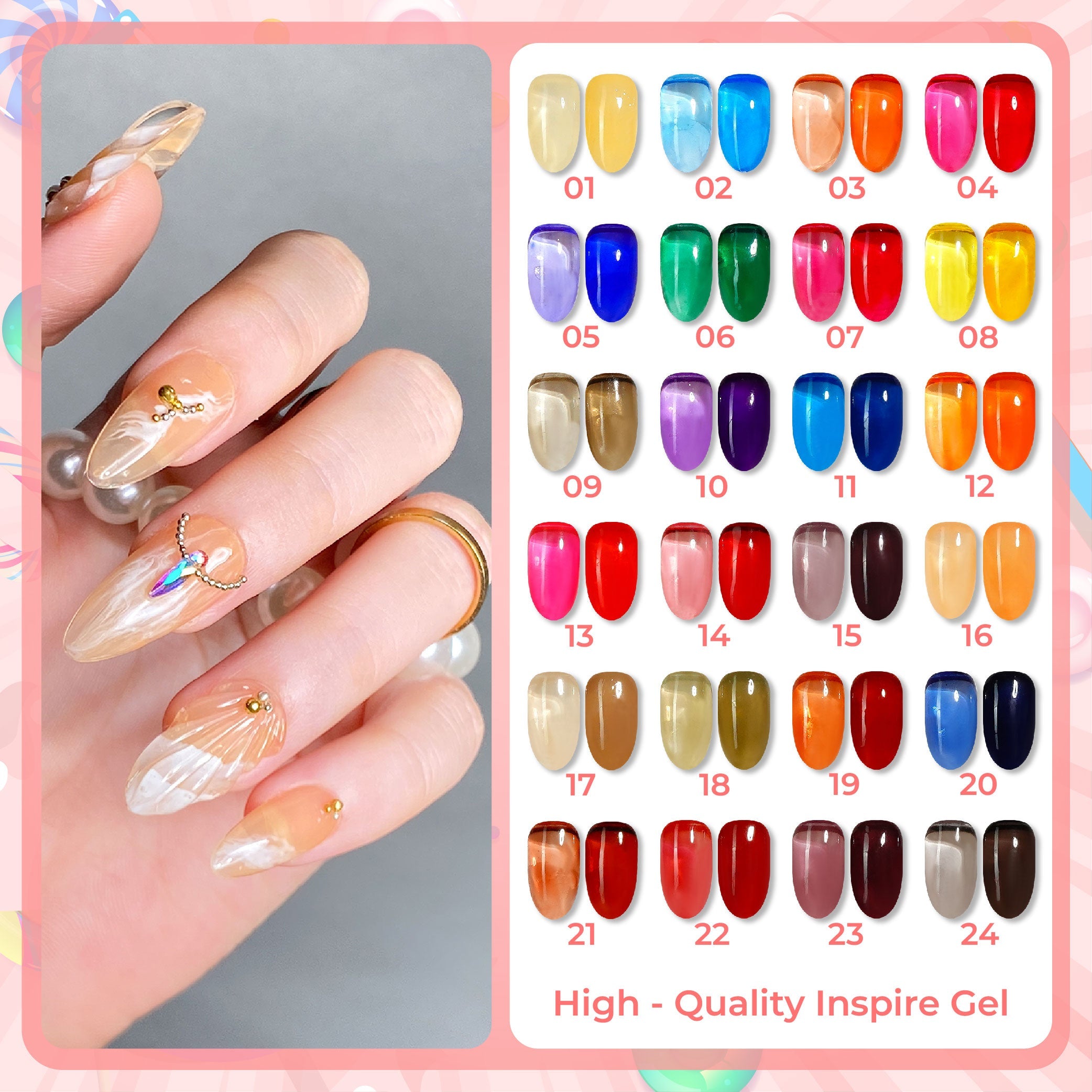 Jelly Gel Polish Colors - Lavis J02-15 - Candy Collection