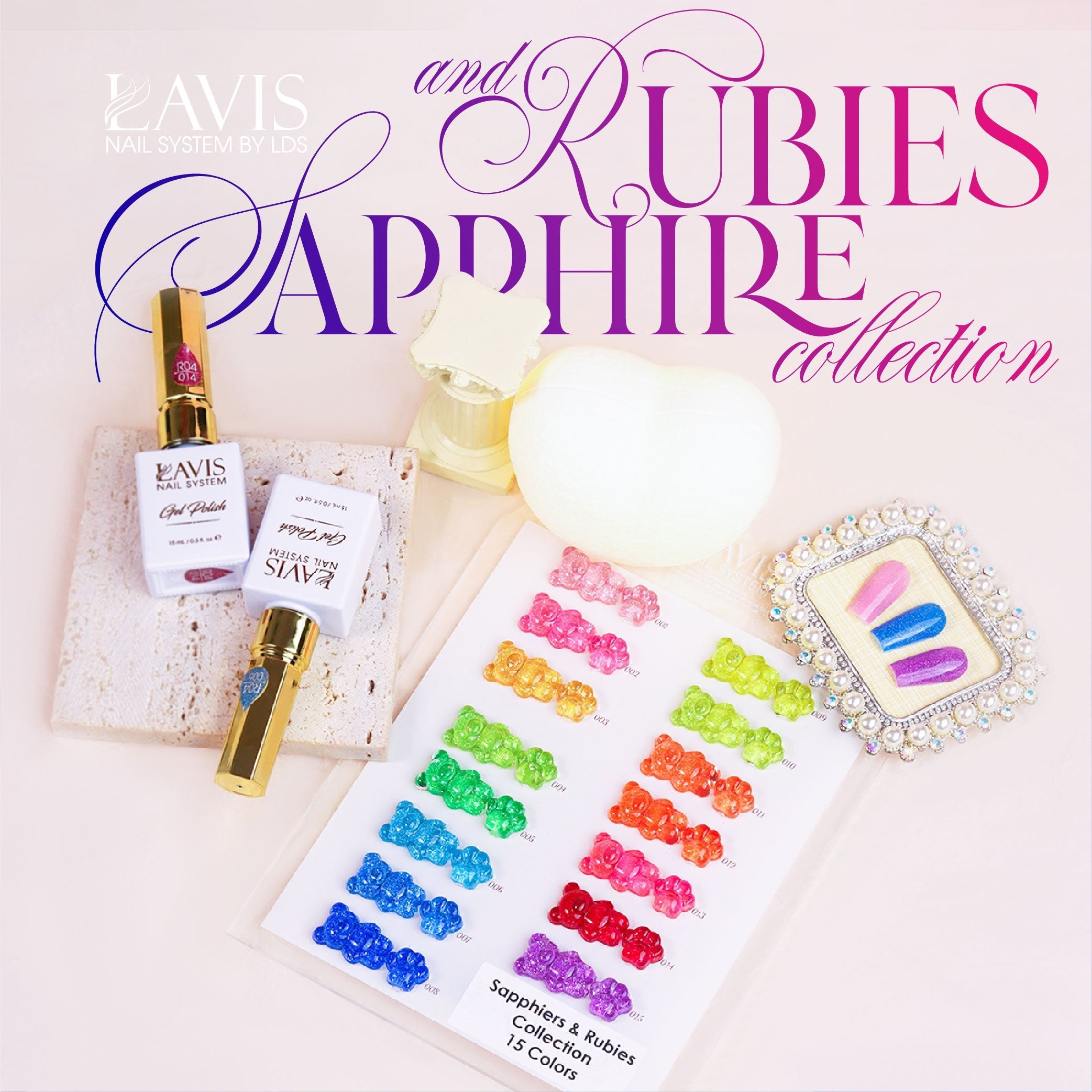 LAVIS Reflective R04 - 10 - Gel Polish 0.5 oz - Sapphire And Rubies Collection
