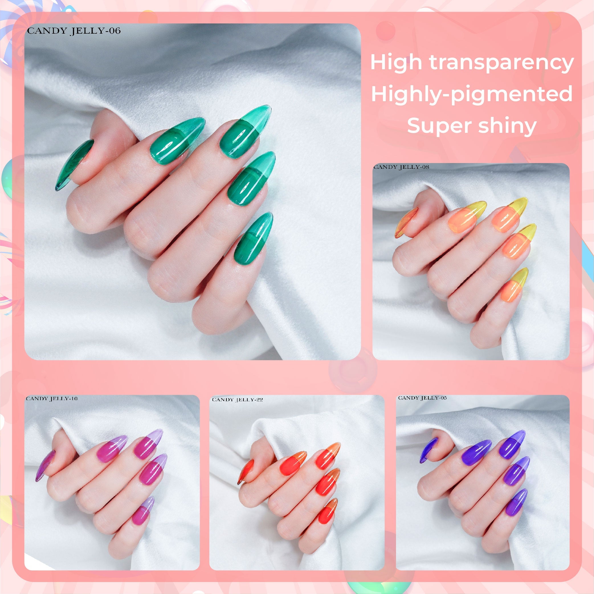 Jelly Gel Polish Colors - Lavis J02-13 - Candy Collection