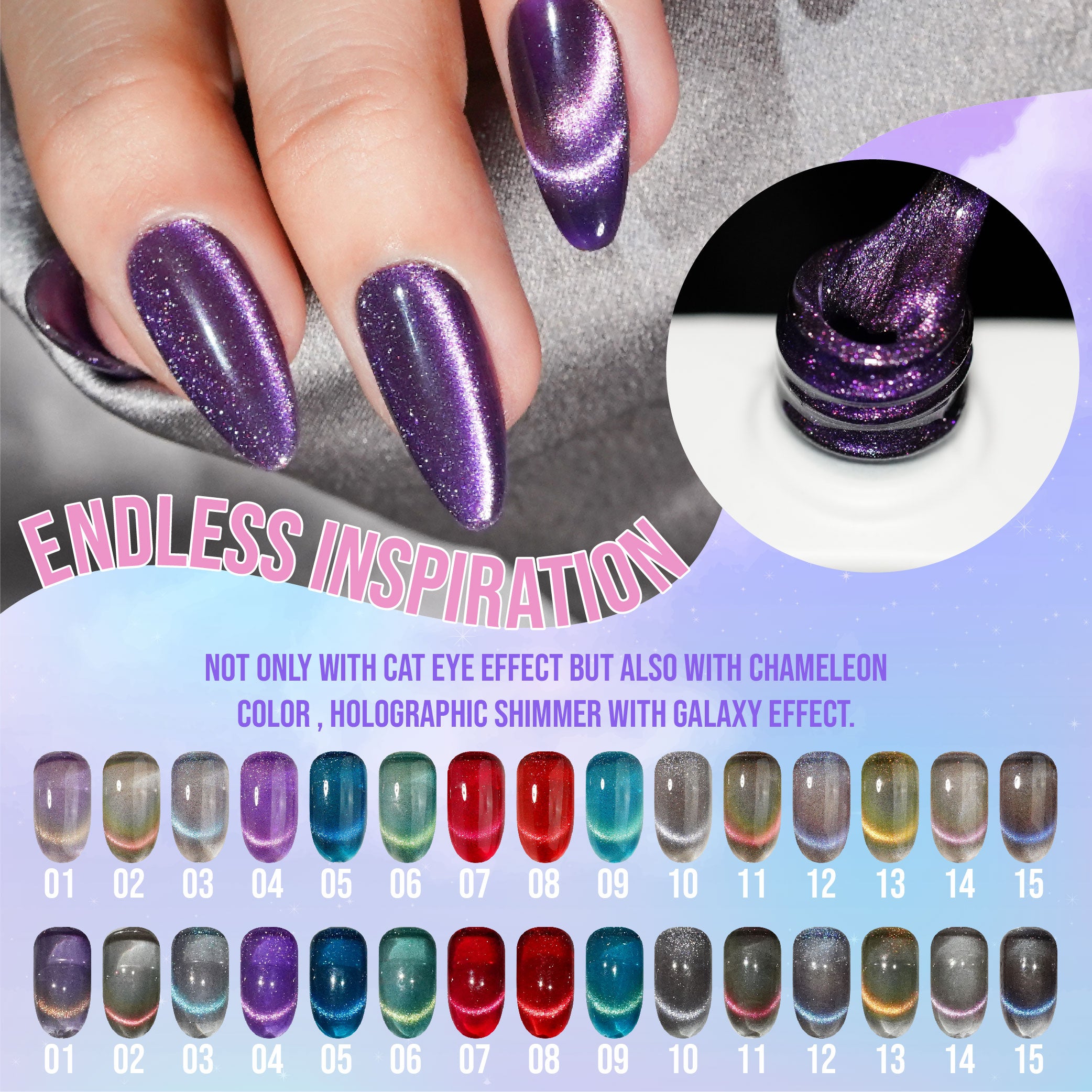 LAVIS Cat Eyes CE4 - 05 - Gel Polish 0.5 oz - Fairy Tale Collection