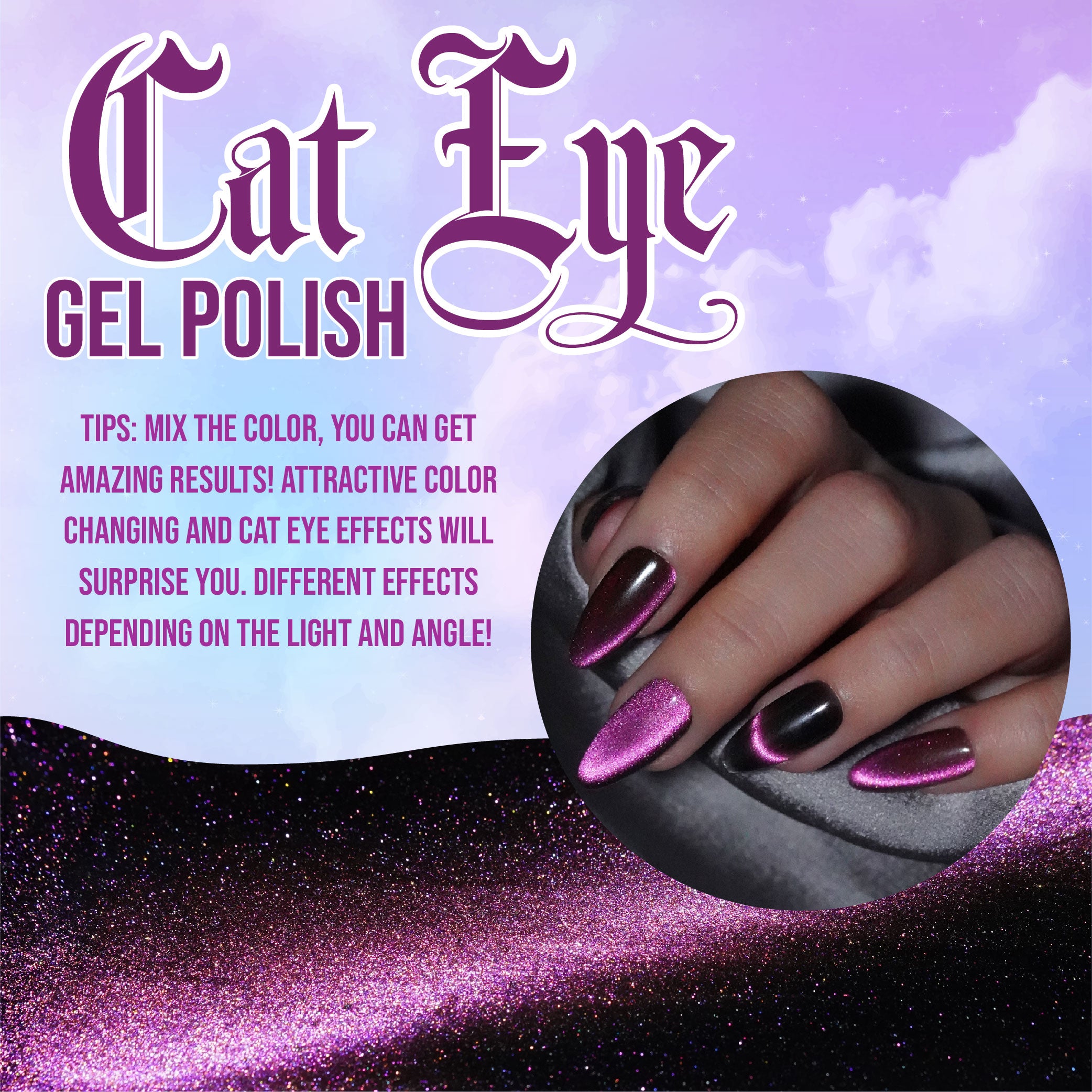 LAVIS Cat Eyes CE4 - 02 - Gel Polish 0.5 oz - Fairy Tale Collection