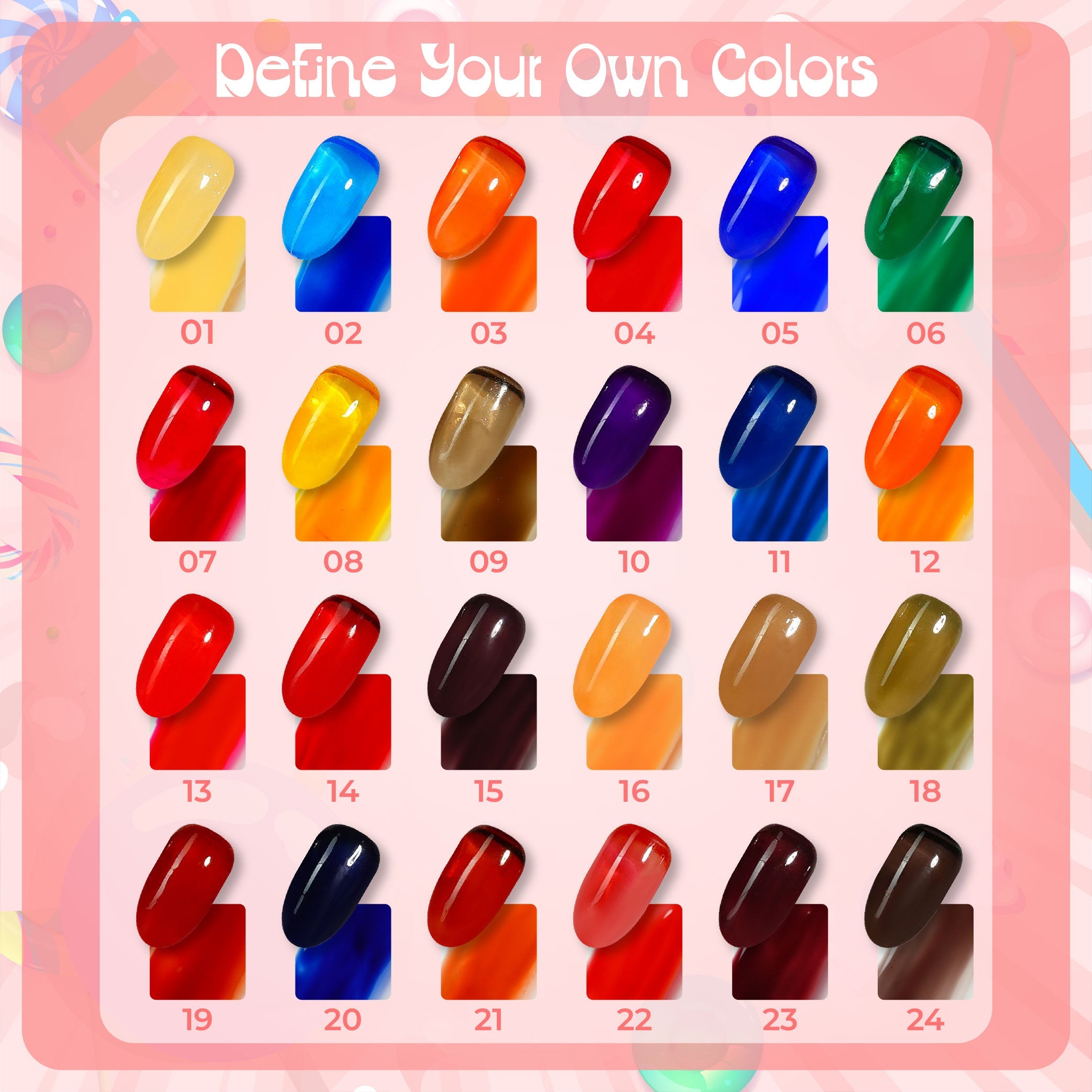 Jelly Gel Polish Colors - Lavis J02-12 - Candy Collection