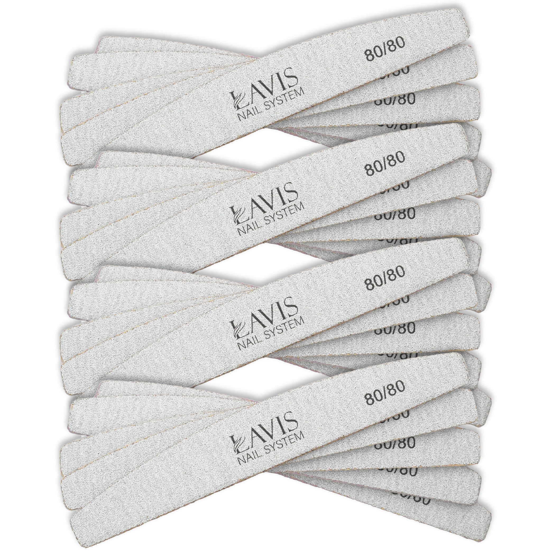 Lavis 50Pcs Halfmoon Files 80/80