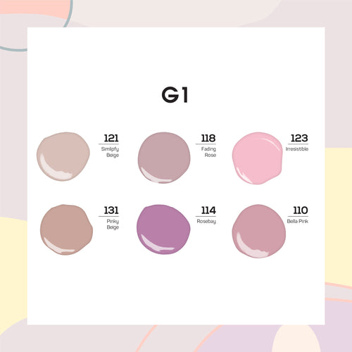 Lavis Gel Color Set G1 (6 colors) : 121, 118, 123, 131, 114, 110