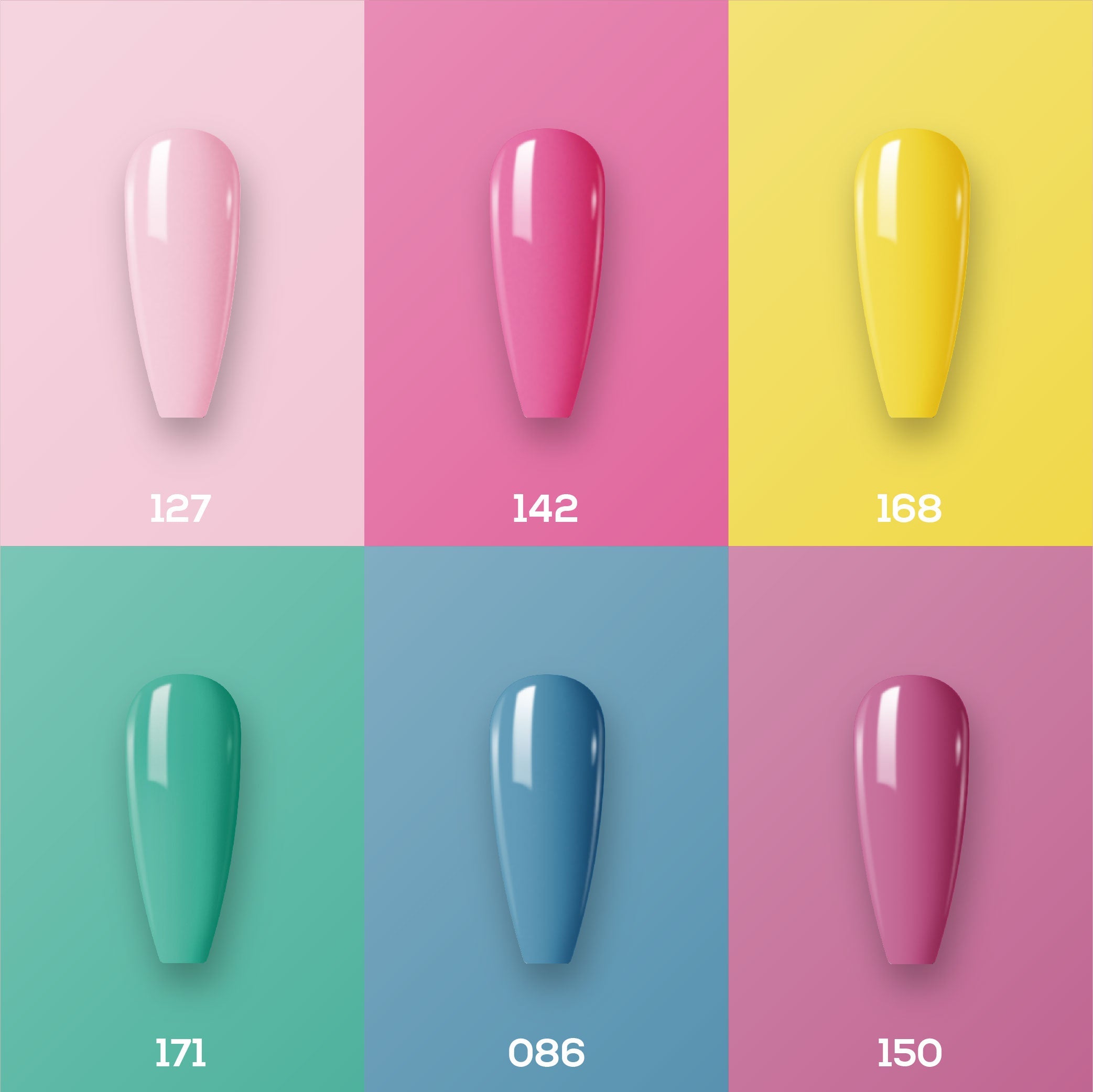 Lavis Gel Summer Color Set G10 (6 colors) : 024, 034, 047, 140, 035, 063