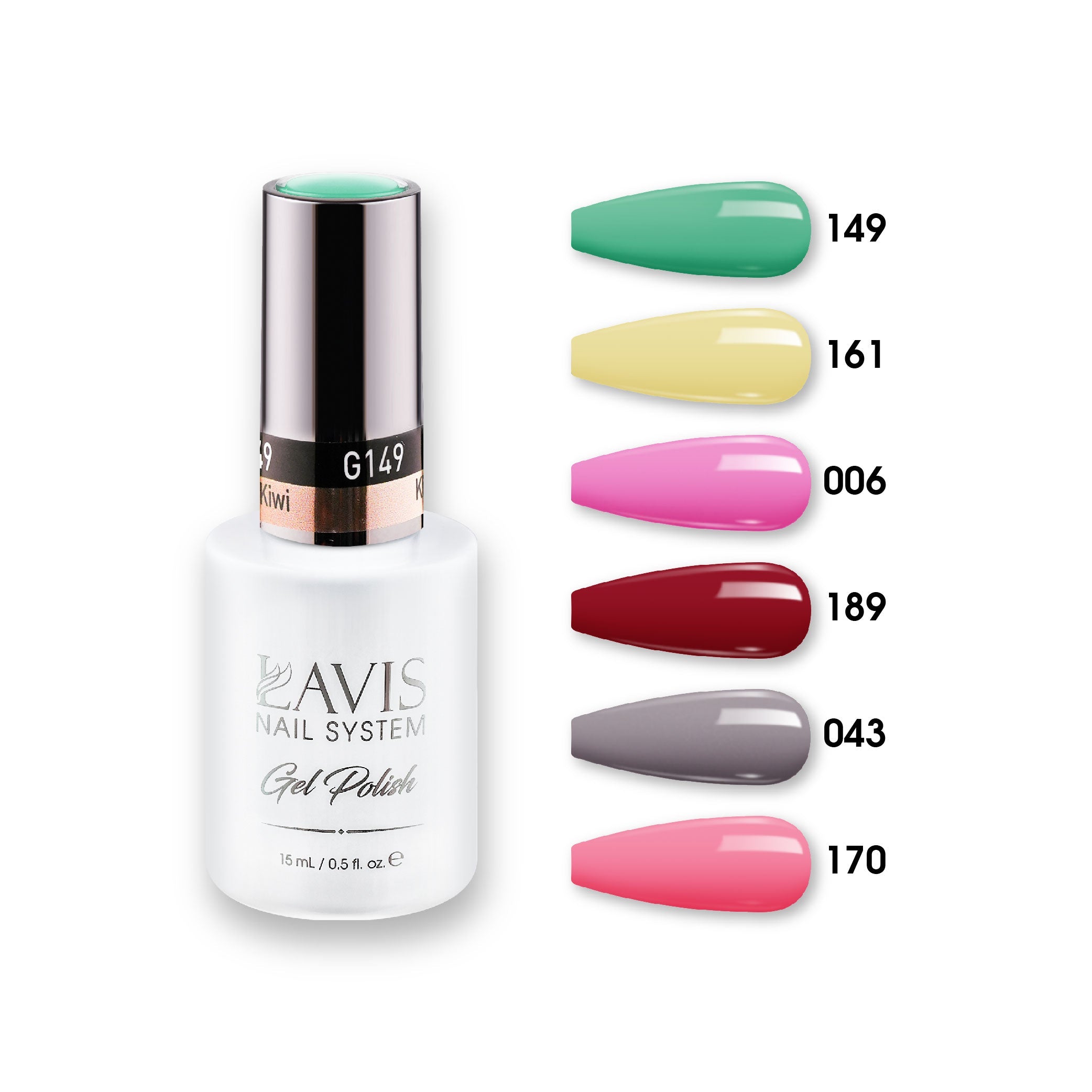 Lavis Gel Color Set 11 (6 colors) : 149; 161; 006; 189; 043; 170