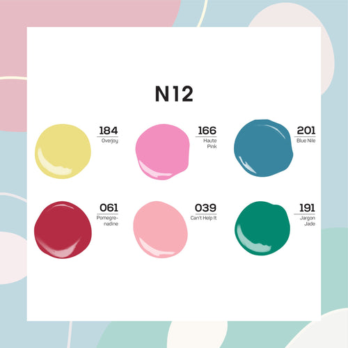 Lavis Healthy Nail Lacquer Summer Set N12 (6 colors) : 184, 166, 201, 061, 039, 191