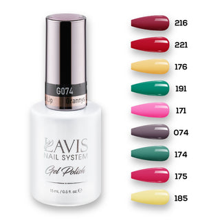 9 Lavis Holiday Gel Nail Polish Collection - SET 12 - 216; 221; 176; 191; 171; 074; 174; 175; 185
